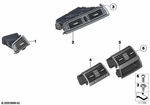 64229158312 - Heater and Air Conditioning: Fresh Air Grille Center for BMW Image