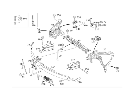 Front Stiffening and Radiator Support for 2015 Mercedes-Benz E550 #0