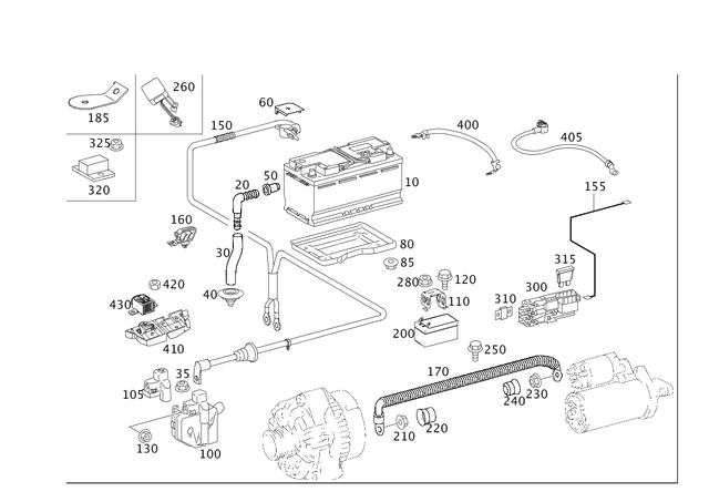 39902550 - Electrical Equipment and Instruments: Hexagon Nut for Mercedes-Benz: GL320, GL550, ML320, ML350, ML450, ML500, ML550, ML63 AMG, R320, R350, R500 Image image