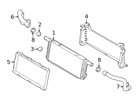 Radiator & Components for 2016 Porsche Cayman #1