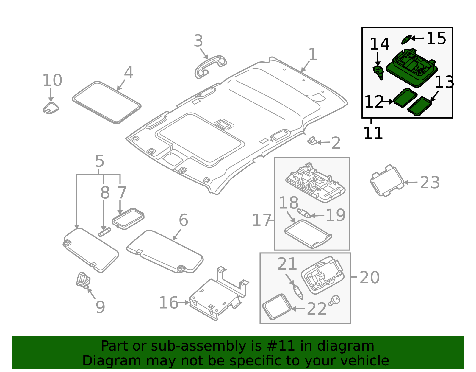 26430-CB100 - Map Lamp Assembly 2004-2005 Nissan Murano | Official ...