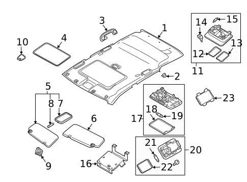 Interior Trim - Roof for 2007 Nissan Murano #0