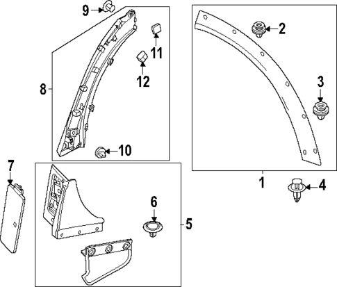 Exterior Trim - Quarter Panel for 2024 Mazda CX-90 #0