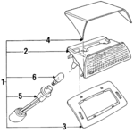 F4JY13A613B - Electrical: High Mount Lamp for Mercury: Capri Image