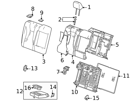 Rear Seat Components for 2023 Buick Envision #0