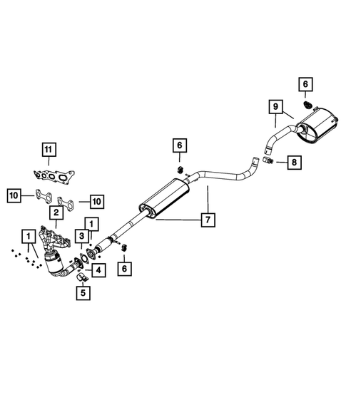 Exhaust System for 2013 Fiat 500 #1