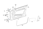 9829720 - Front Doors: Cover Cap for Mercedes-Benz: 180A, 180b, 220a, 300C, 300CD, 350SD, A220, A35 AMG, C300, C43 AMG, C63 AMG S E Performance, CLA250, CLA35 AMG, CLA45 AMG, CLA45 AMG S, CLE300, CLE450, CLE53 AMG, E350, EQB 250+, EQB 300, EQB 350, EQE 350, EQE 350 SUV, EQE 350+, EQE 350+ SUV, EQE 500, EQE 500 SUV, EQE AMG, EQE AMG SUV, EQS 450, EQS 450 SUV, EQS 450+, EQS 450+ SUV, EQS 580, EQS 580 SUV, EQS AMG, GLA250, GLA35 AMG, GLA45 AMG, GLB250, GLB35 AMG, GLC300, GLC350e, GLC43 AMG, GLC63 AMG S E Performance, Maybach EQS 680 SUV, Maybach S580, Maybach S680, S500, S580, S580e, S63 AMG E Performance Image