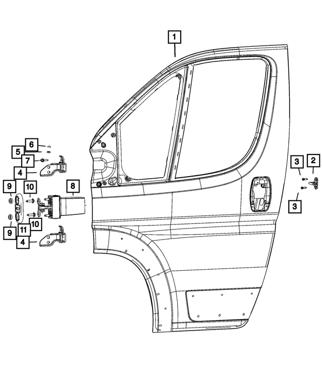 « 68465073AC – Doors, Door Mirrors and Related Parts : Avant Volet, Côté Droit pour Mopar Image »