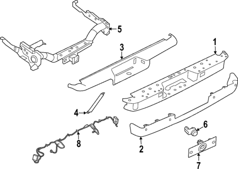 Bumper & Components - Rear for 2023 Nissan TITAN #0