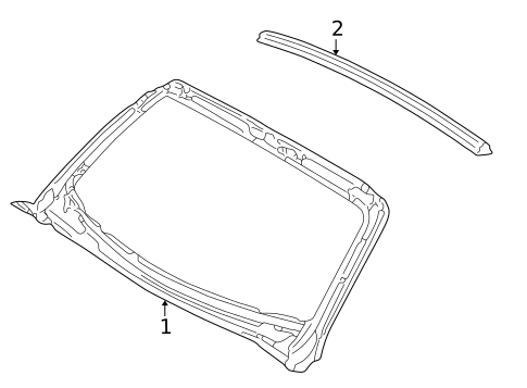 Windshield Header & Components for 1999 Porsche Boxster #0