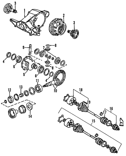 Axle Shafts & Joints for 1990 Audi 100 Quattro #0