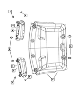 1TZ91BD1AA - Interior Trim: Headliner for Ram: 1500, 2500, 3500 Image