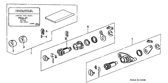Key Cylinder Kit for 2001 Honda S2000 #0