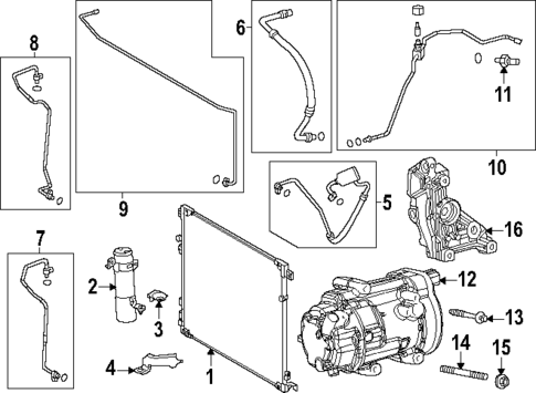 Condenser, Compressor & Lines for 2024 Lexus TX550h+ #0