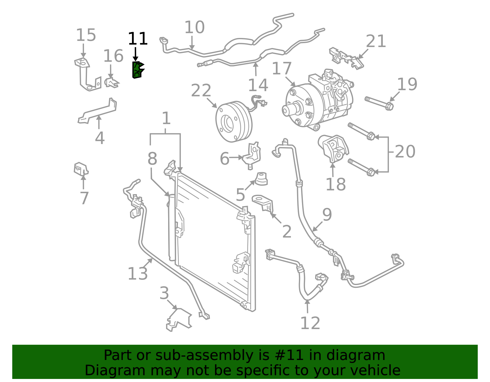 88718-35170 - A/C Refrigerant Line Clamp 2003-2009 Toyota 4Runner ...