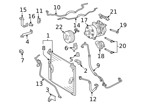 Condenser, Compressor & Lines for 2009 Toyota 4Runner #0