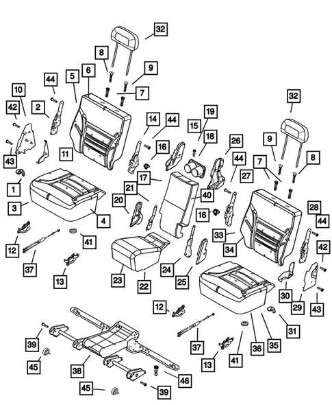 Rear Seats for 2003 Dodge Durango #0