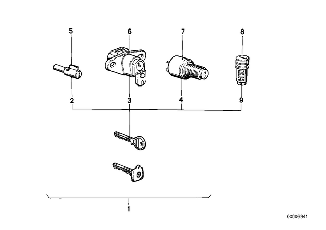 51252307173 - Body Equipment: Filler Cap Lock (with Key Code) -  for BMW-Motorrad Image