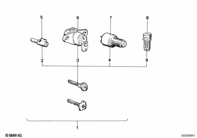 51252307173 - Body Equipment: Filler Cap Lock (with Key Code) -  for BMW-Motorrad Image