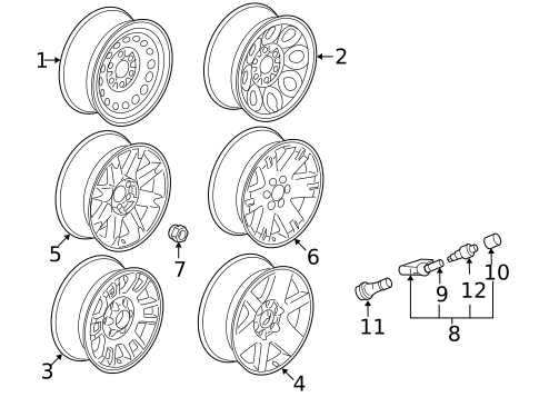 Tire Pressure Monitor Components for 2009 GMC Sierra 1500 #0