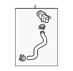 4L145049AF - Engine: Hose Assembly for Volkswagen: Beetle, Golf, Golf SportWagen, Jetta, Passat Image