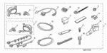 71106SWA003 - Accessory Components: GARNISH, L. FR. FOGLIGHT for Honda Image image