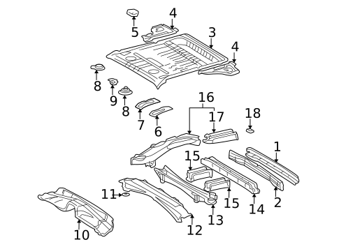 Rear Body for 2004 Toyota RAV4 #0