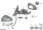 51165A64B51 - : Outside Mirror Cover Cap, Left, Primed for BMW Image