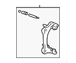 34211163648 - Brakes: Disc Brake Caliper Bracket for BMW Image