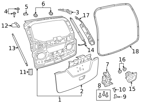 Gate & Hardware for 2022 Chrysler Pacifica #0