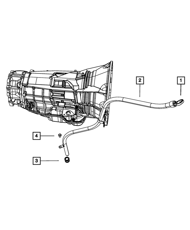 53032517AF - 545RFE; 5-Speed; Automatic Transmission: Transmission Oil Filler Tube for Mopar Image
