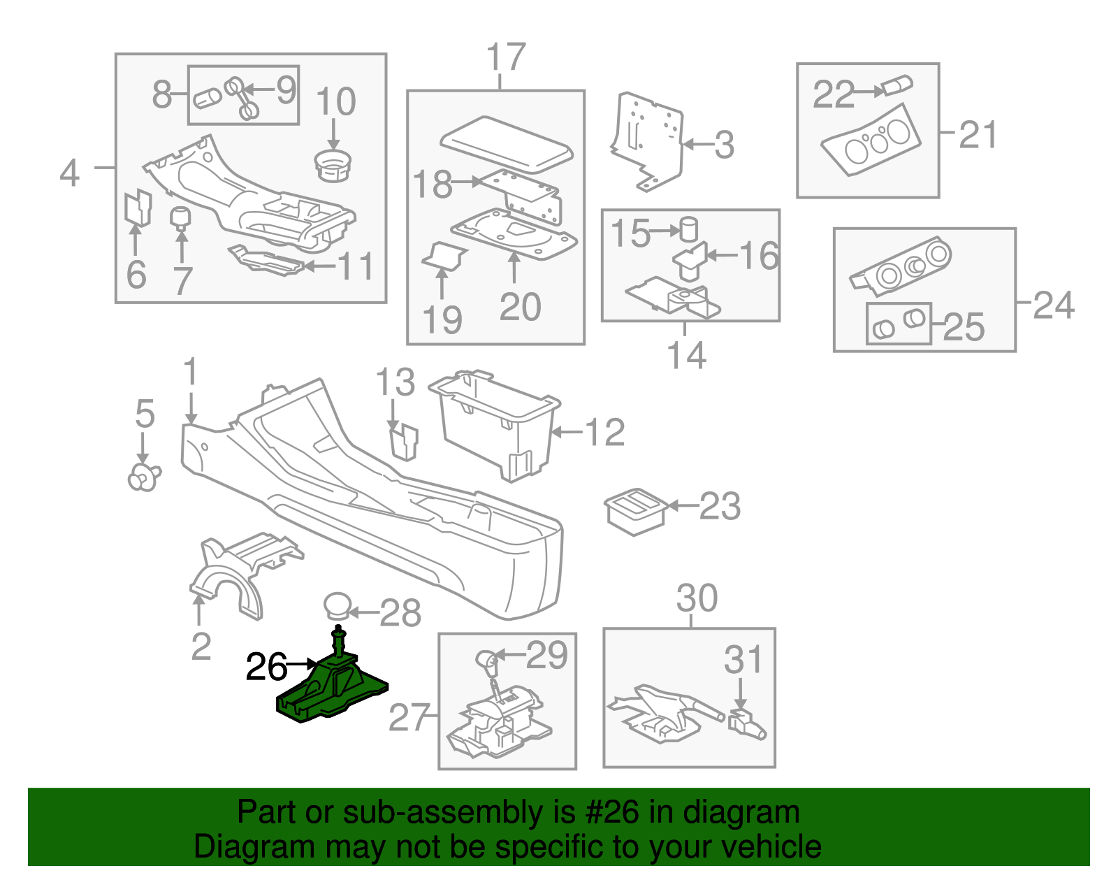 2006-2011 Mitsubishi Eclipse Gear Shift Assembly MN168267