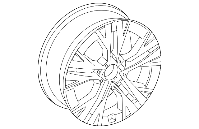 2024-2026 Mercedes-Benz 5-Twin-Spoke Wheel, 7, 5 J X 18 Et 53