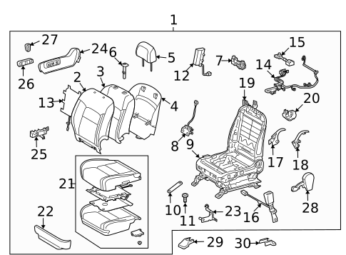Front Seat Components for 2010 Toyota Land Cruiser #1