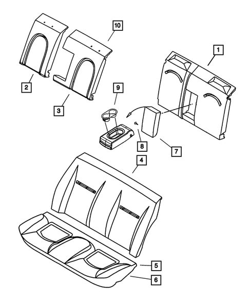 Rear Seats- Folding and Quad for 2004 Dodge Intrepid #11