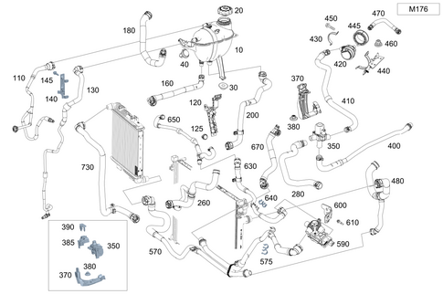 Expansion Tank, Mounting and Hoses for 2022 Mercedes-Benz GLE580 #0