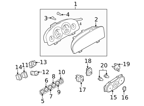 Switches, Solenoids & Actuators for 2006 Mercury Mariner #0