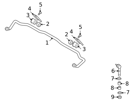 Stabilizer Bar & Components for 2005 Kia Amanti #0