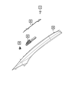 55315143AA - Interior Trim: Clip for Chrysler: 200, 300, Pacifica, Voyager | Dodge: Challenger, Charger, Dart, Durango | Jeep: Cherokee, Grand Cherokee, Grand Cherokee WK Image