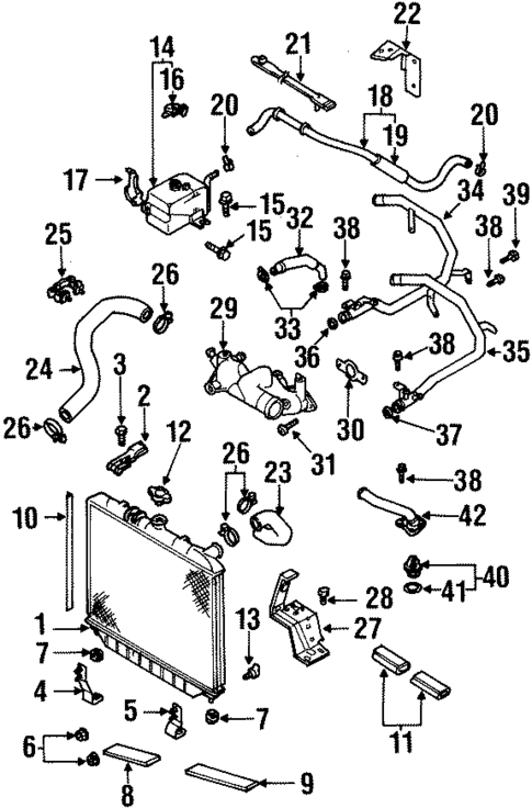 Radiator & Components for 2001 Isuzu VehiCROSS #0