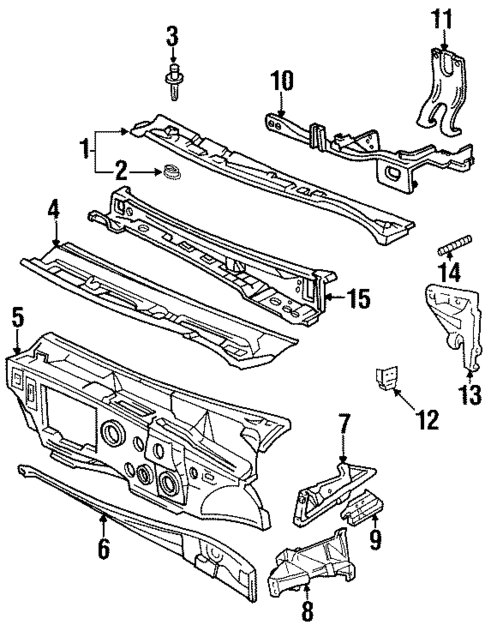 Cowl for 1993 Cadillac Eldorado #0