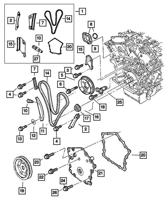 5183244AB - : Timing Chain Tensioner Package for Mopar Image