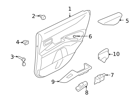 Rear Door for 2007 Mitsubishi Outlander #2