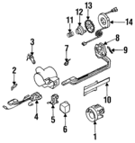 26013854 - Electrical: Coil Assembly for Buick: Century, Commercial Chassis, LeSabre, Park Avenue, Reatta, Riviera, Roadmaster | Cadillac: 60 Special, Allante, Brougham, DeVille, Eldorado, Fleetwood, Seville | Chevrolet: Beretta, Camaro, Caprice, Corsica, Corvette | Oldsmobile: 88, 98, Custom Cruiser, Cutlass Ciera, Cutlass Cruiser, Toronado | Pontiac: Bonneville, Firebird Image
