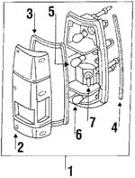 8942188425 - : Tail Lamp Assembly for Isuzu Image