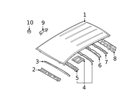Roof & Components for 2009 Mazda CX-9 #1