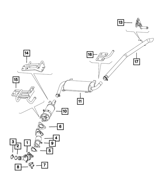68134419AA - Exhaust: Exhaust Pipe Bracket for Mopar Image image
