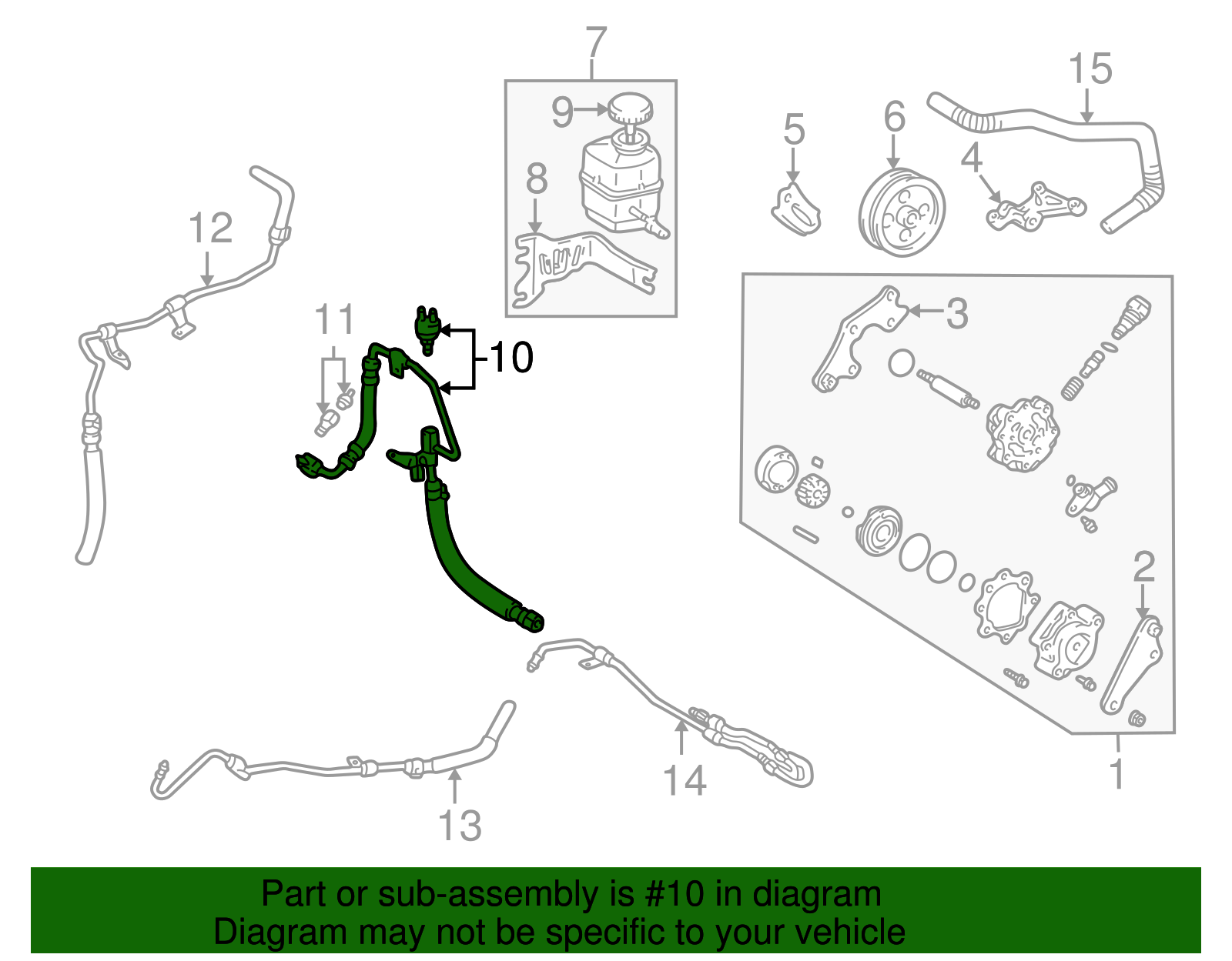 SARA　0617 1997-2003 Toyota Power Steering Pressure Hose 44411-07030