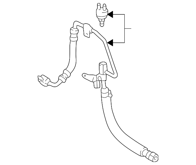 SARA　0617 1997-2003 Toyota Power Steering Pressure Hose 44411-07030