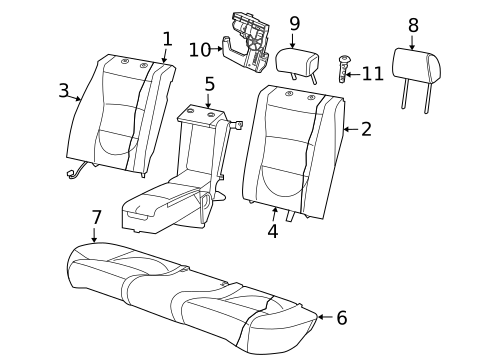 Rear Seat Components for 2009 Jaguar XJ8 #0